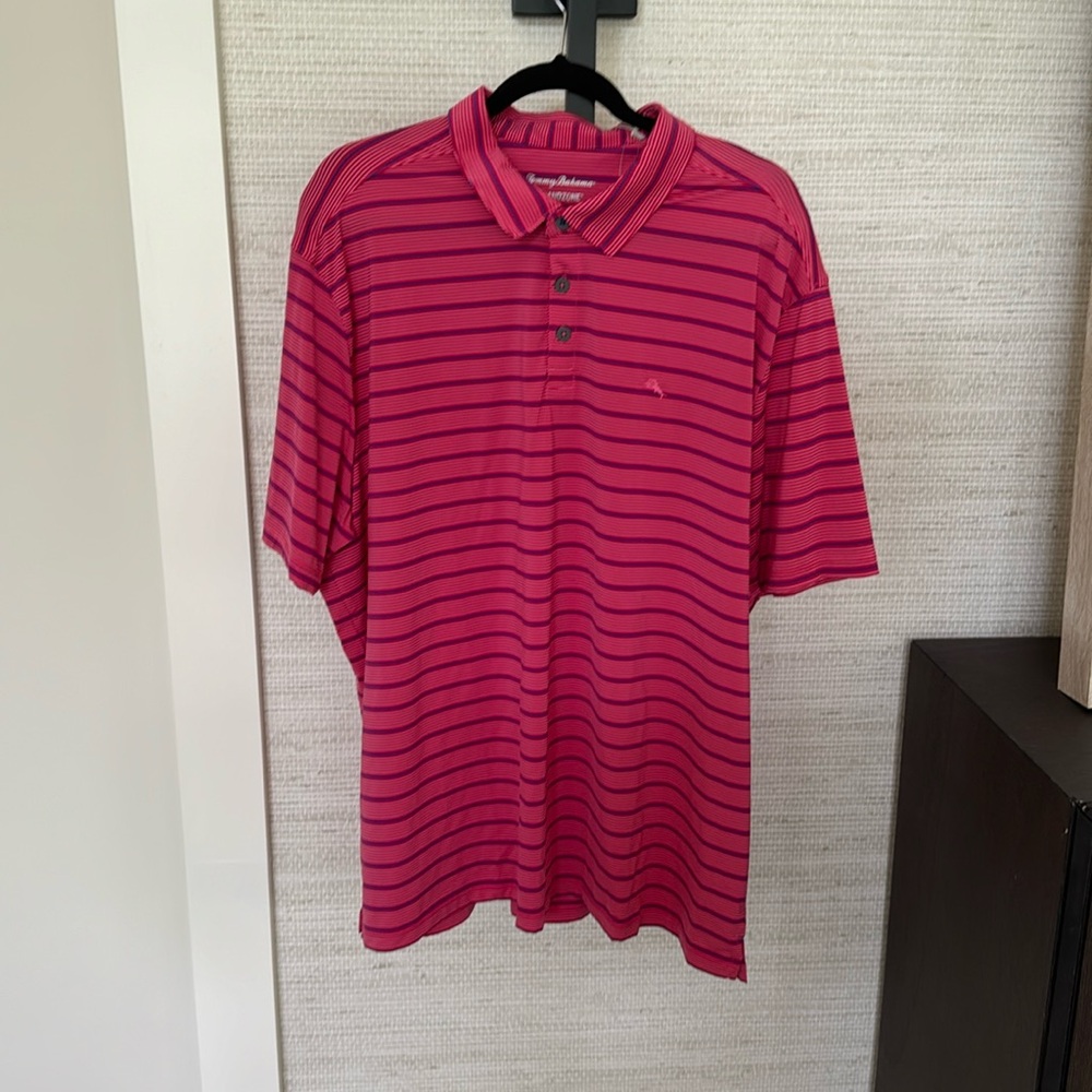 Fuchsia pink Tommy Bahama polo